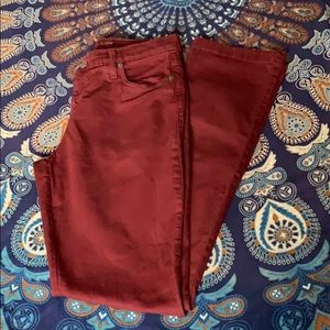 70s style maroon jeans size 36
